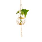 Macrame Hanger with Fishbowl and Delicious Monster